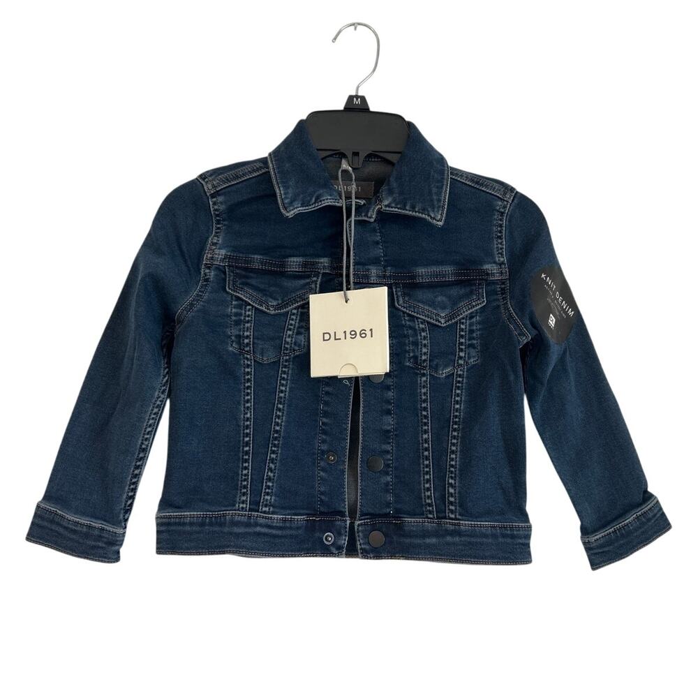 NWT DL1961 Girls Manning Dark Wash Knit Denim Jean Jacket – Girls Size 4/5